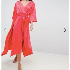 ASOS DESIGN Kimono Jumpsuit Hot Pink